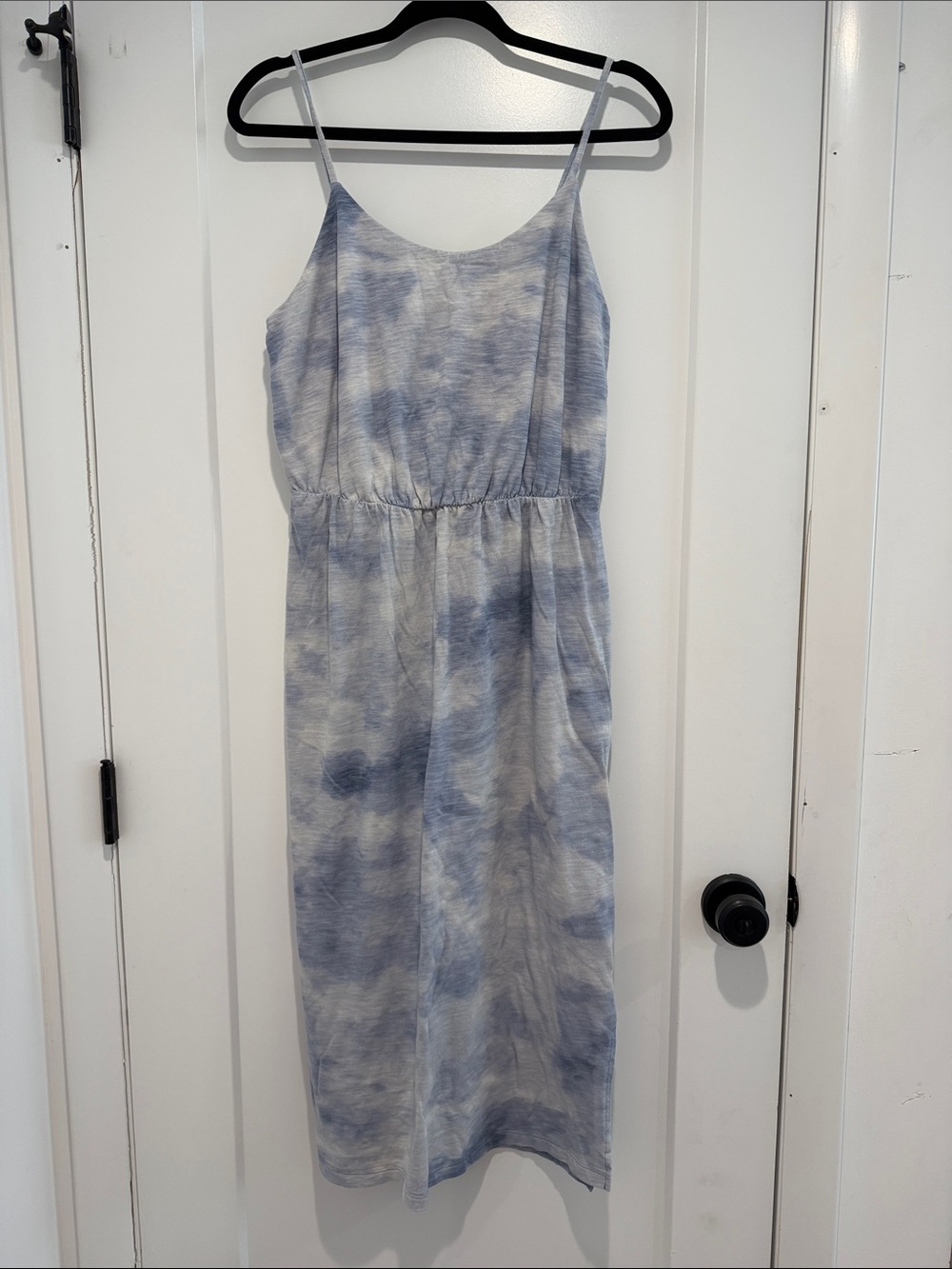 Old Navy Blue Tie-Dye Midi Sundress with Spaghetti Straps